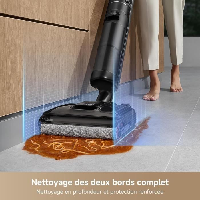 DREAME H12 Pro FlexReach - Aspirateur Balai Nettoyeur - Puissance 18 000 Pa - Séchage à l'air chaud - Portée à plat à 180°