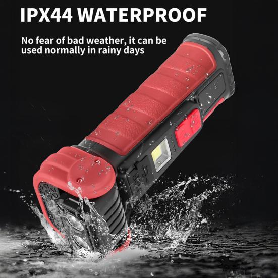 Flashlight 300-500 Lumens USB Rechargeable Magnetic Flashlight with COB Sidelight Waterproof Small LED Flashlight