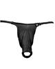 Heureux La Joie Panties with Open Front and Elephant Design Men's T-Back (Size M, Black)