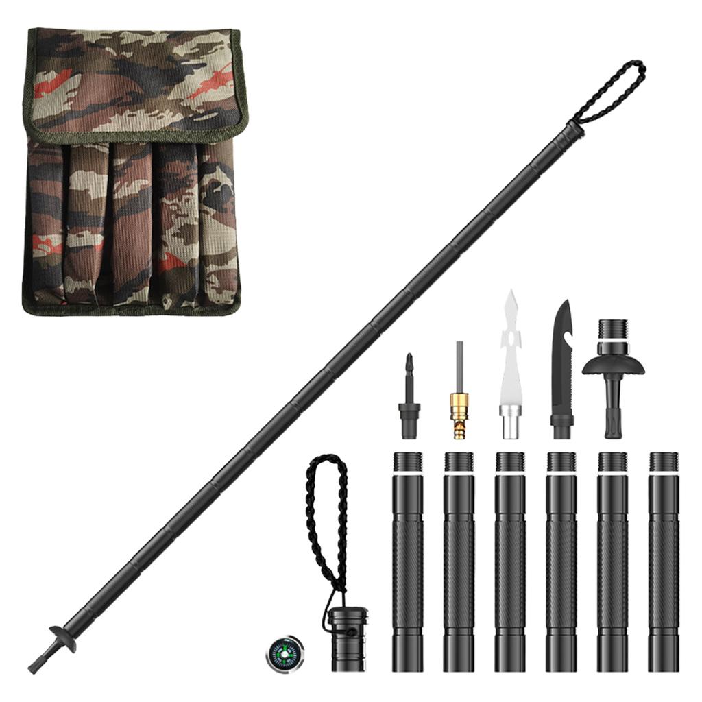 Туристическая палка для ходьбы, треккинговая палка, походный посох и треккинговая палка - Легкий алюминиевый снаряжение для приключений на природе, кемпинга, охоты 5 мл