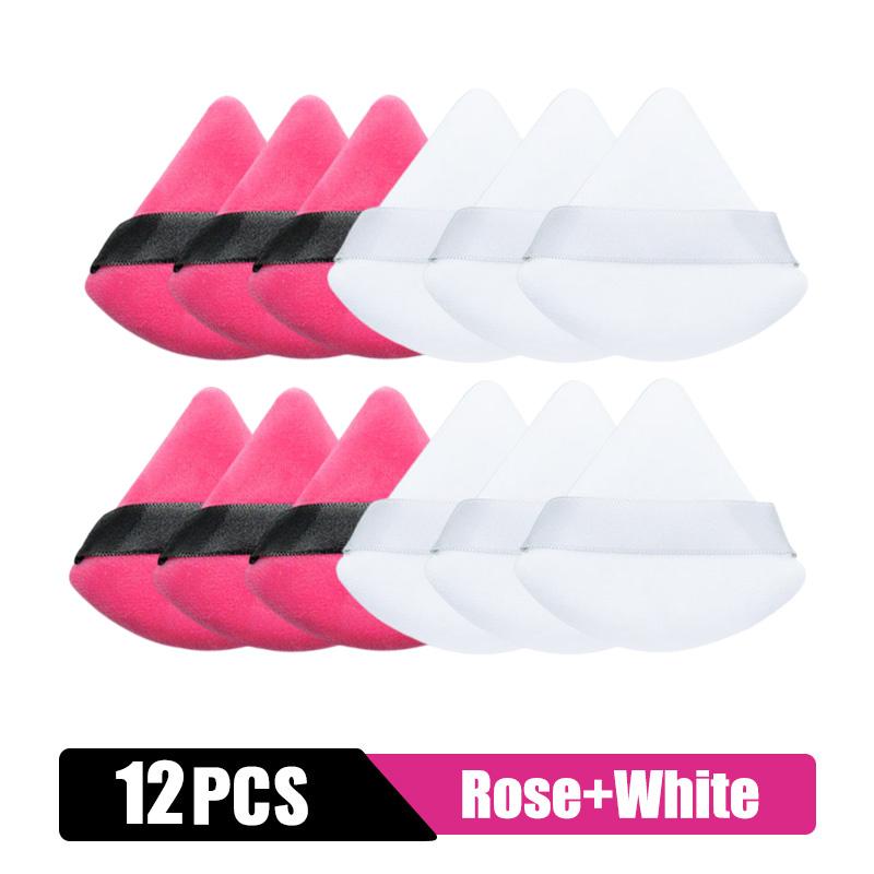 2/4/6/12/20Pcs Triangle Powder Puff Mini Face Makeup Sponge Cosmetics Soft Cotton Face Powder Puff Washable Velvet Makeup Tools