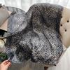 Leopard Print Lady Hair Shawl Wrap 90cm Female Neckerchief Elegant Women Square Scarf