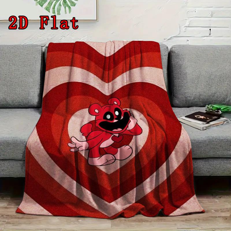 Poppy Playtime 2D Flat Pattern Flannel Blanket High quality All Seasons Warmth and Comfort Perfect for Christmas Gifts.MMT0918349