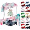 Women's Fashion Christmas  Printed Long Sleeve Loose Round Neck Sweatshirt Top Fall