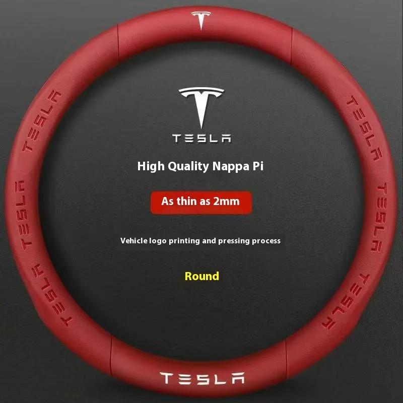 CPSSA1 Car Steering Wheel Cover for Tesla Model 3 Model S Y X Roadster 2019-2025 Auto Interior Steering Wheel Accessories Anti-Slip