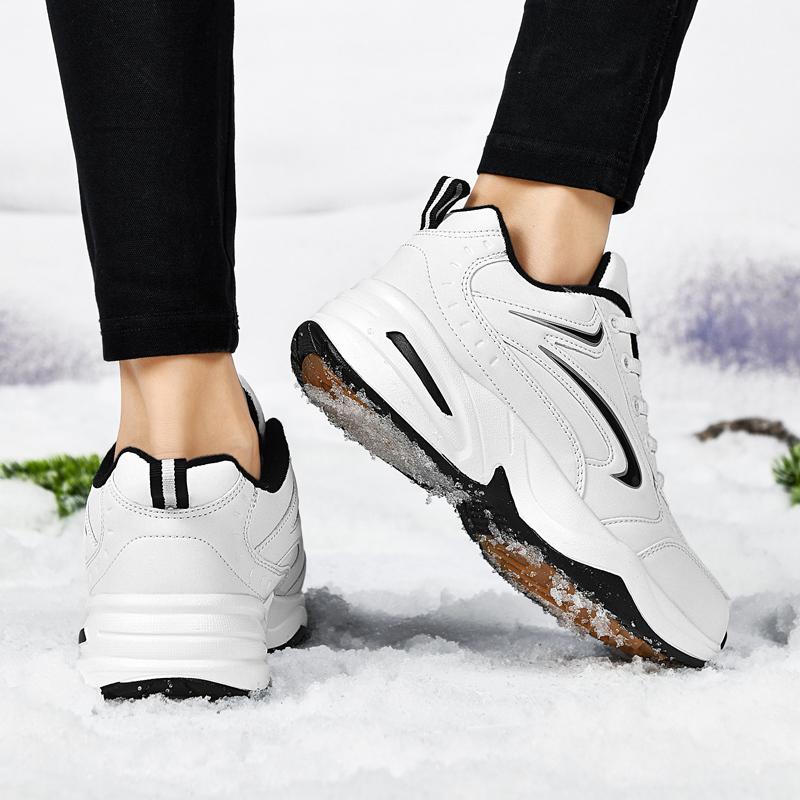 Мужские зимние кроссовки нескользящие водонепроницаемые уличные зимние спортивные туфли для мужчин Добавить хлопок теплая обувь для ходьбы 2024 Мужская хлопковая обувь