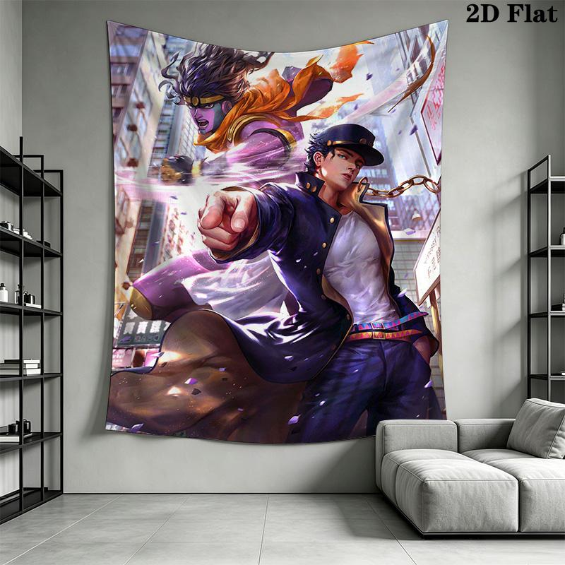 Jojo'S Bizarre Adventure Part Stardust Crusaders Threepiece Set 1 Duvet Cover 2 Pillowcase Without Core Bedding Set