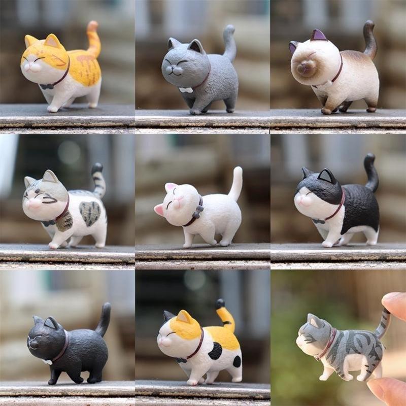 3 шт. Случайные стили Милая серия кошек Магнит на холодильник 3D Магнит-кошка Домашнее украшение Креативный подарок Животное Наклейка на холодильник