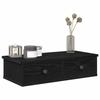 VidaXL Wall Shelf with Drawers Black 60x28x15 Cm Engineered Wood, Wall Shelf with Cabinet, Storage Furniture 859942