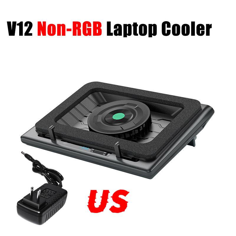 Игровой ноутбук-охладитель V12 RGB с мощным турбинным вентилятором 5,5 дюйма, для 15,6-21 дюймов, с регулируемой скоростью, сенсорным управлением, ЖК-экраном