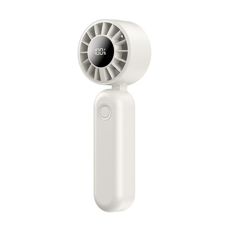 Rechargeable Foldable Mini Handheld Desktop Fan with Digital Display