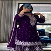 Traditional Purple Sharara Suit for Festive Wear