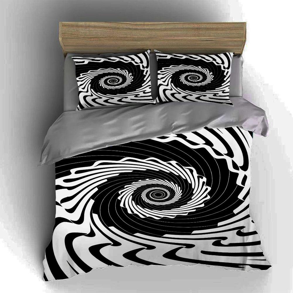 Swirling optical illusion. Bedding Duvet cover sets Duvet covers Pillowcases gifts (1 * Duvet Cover 2 * Pillowcases, without duvet insert)