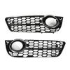 2Pcs Front Bumper Lower Fog Light Lamp Grilles Replacement Fit for A5 08‑11
