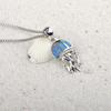 Aobao Jellyfish Necklace, Jellyfish Pendant, Sweater Chain, Opal Necklace