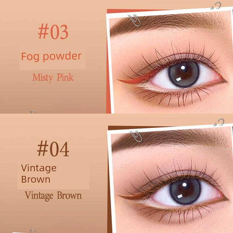 Double-Ended Gel Eyeliner Pen with Blade Brush, Smudge-Proof, Waterproof, Long-Lasting, for Beginners, Ultra-Fine Eyeliner Pen