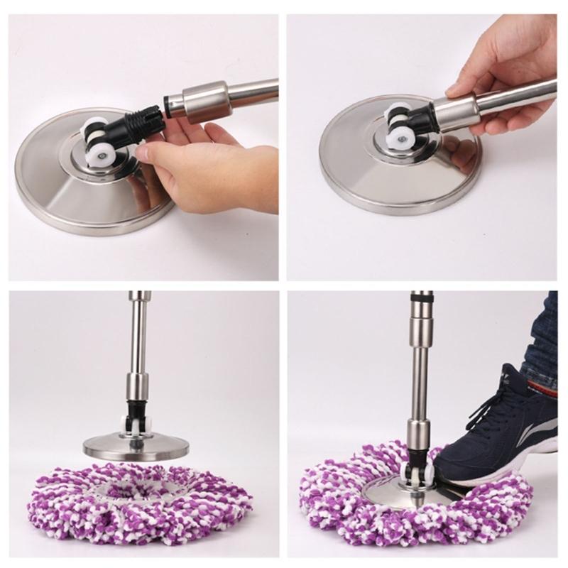 Швабра с отжимом, телескопическая ручка из нержавеющей стали, система быстрой сушки, съемная моющая головка, пригодная для стирки, набор систем для уборки дома