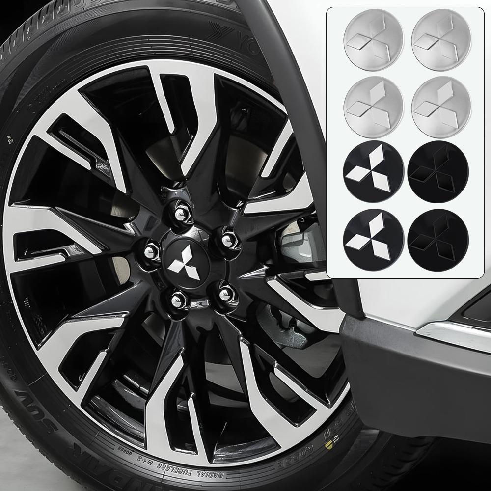 4Pcs Car Wheel Center Hub Cap Auto Rim Cover Badge Decor Accessories For Mitsubishi Colt Outlander Pajero Lancer Cross Ralliart