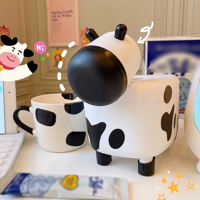 Современный держатель для салфеток из коровьего молока, высококачественная коробка для туалетной бумаги, держатель для салфеток в машину, диспенсер для салфеток, украшение для дома