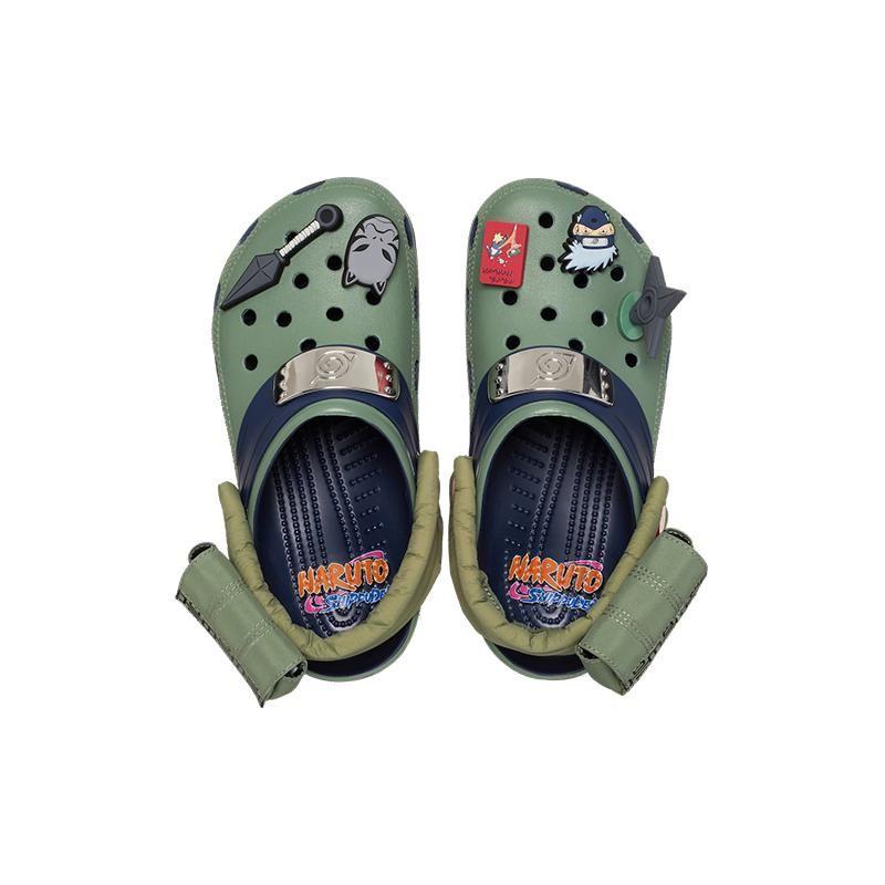 Naruto Shippuden x Crocs Classic Clog Какаши Унисекс Кроссовки Зеленый Оливковый Черный 209445-410