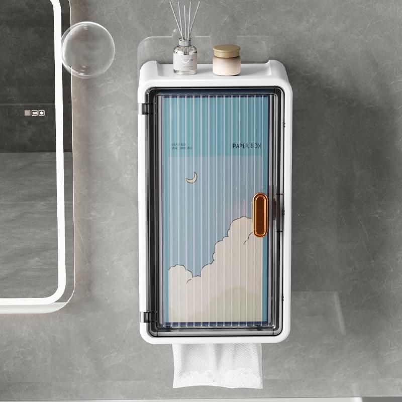 Настенная коробка для салфеток без отверстий, прозрачная стойка для ценных бумаг, высококачественная коробка для хранения, простая большая коробка для бумаги