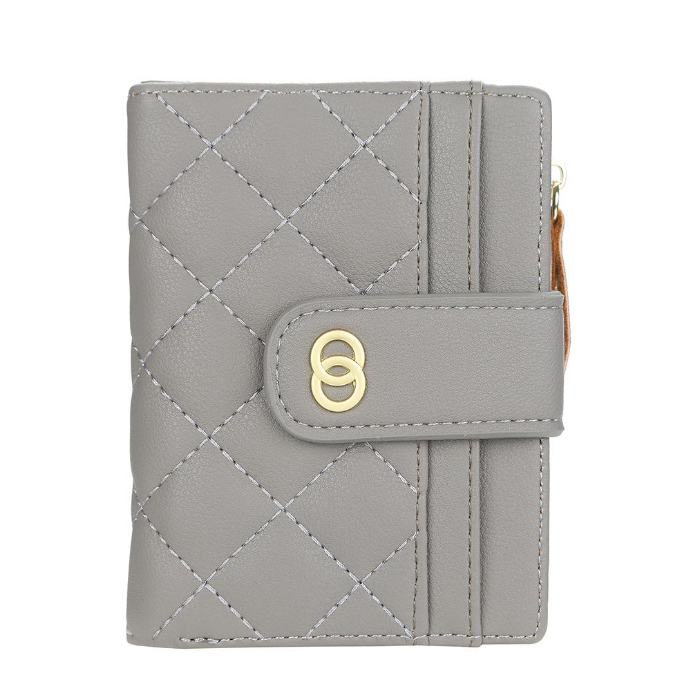 Женский кошелек Baellerry из искусственной кожи в корейском стиле, кошелек для монет на кнопке, вертикальный бумажник, многослотовый кошелек, короткий кошелек, держатель для карт на молнии