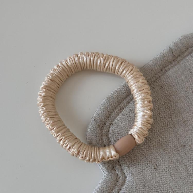 Корейская базовая простая эластичная резинка для волос из ледяного шелка в виде толстой кишки, однотонная, головной убор, аксессуары для волос для девочек и женщин