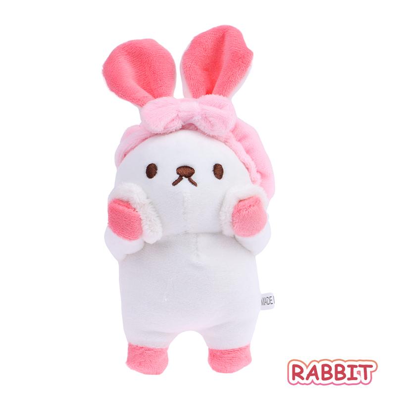 Bath Rabbit Piggy Bear Soft Plush Stuffed Doll Toy Keychain Bag Pendant Kid Gift