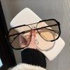 Women Square Oversized Fashion Sunglasses Men Unique Classic One Piece Frame Fashion Eye Glasses Punk Trending Travelling Shades