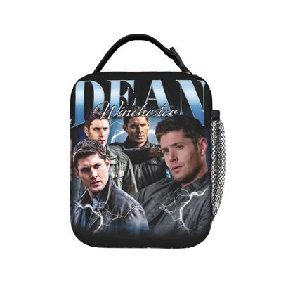 Lunch Bag Vintage Dean Winchester Supernatural Office Lunch Box For Child Casual Portable Print Cooler Bag