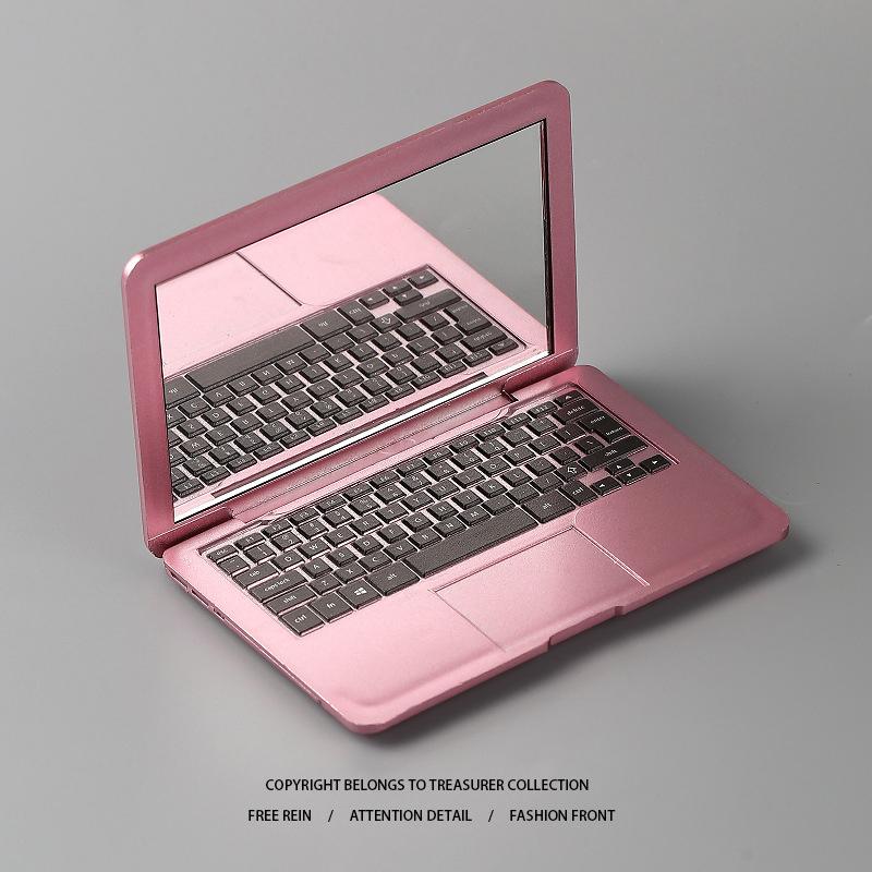 Высококачественное карманное косметическое зеркало для макияжа, креативное мини-компьютерное маленькое зеркало, портативный дизайн для ноутбука, складное зеркало для макияжа Apple