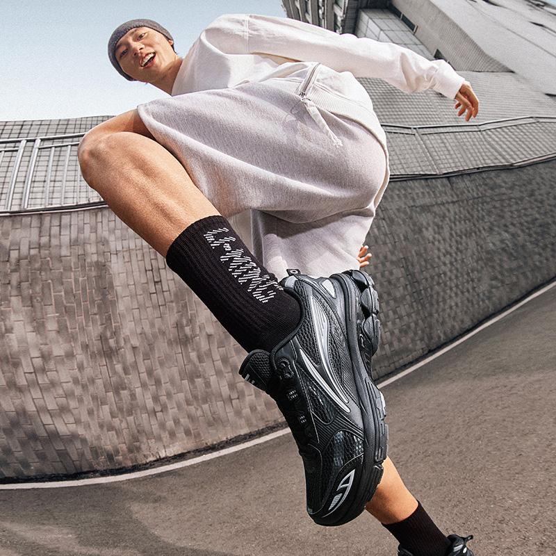 Li Ning Fuyao 2.0 Амортизирующие Скользкие Устойчивые к истиранию Легкие Низкие Повседневные Беговые Кроссовки Мужские ARXU001-4