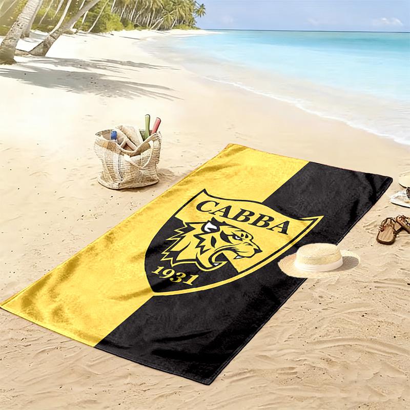 CABBA FC Print Beach Towel, Large Soft Quick Dry Towel for Beach Camping Swimming