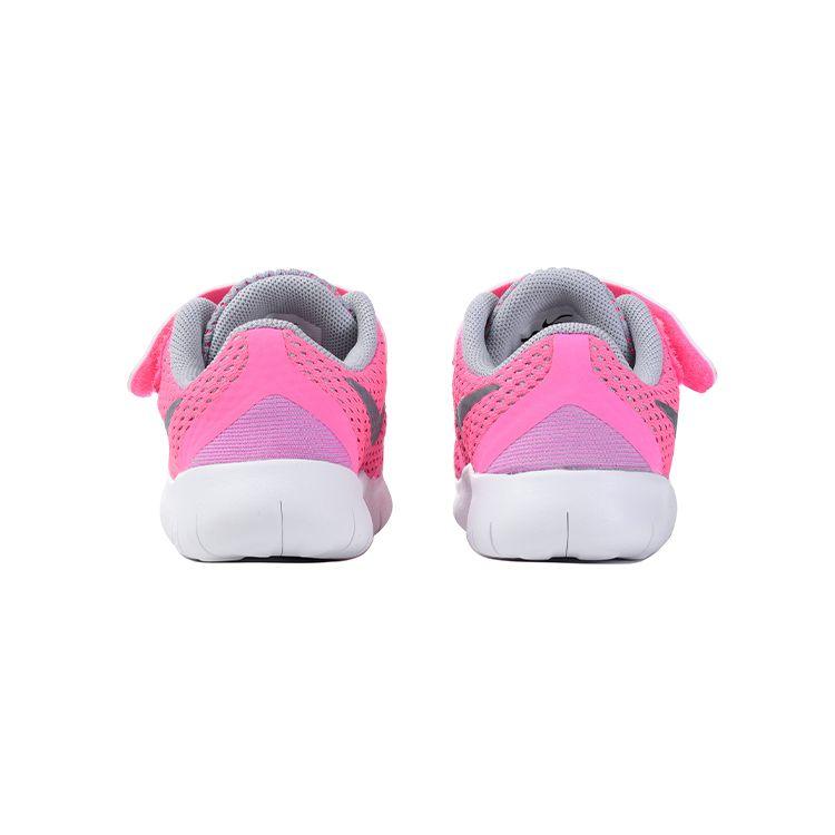 Nike Free RN TDV Pink Blast Детские кроссовки Металлик-Серебристый Белый Черный 834042-600