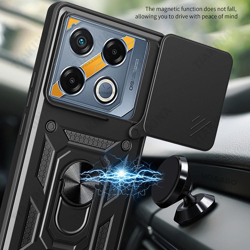 Чехол-накладка Slide Lens Armor для Infinix GT 20 Pro Чехол с магнитной подставкой-кольцом для Infinix GT 20 Pro Защитная Capa