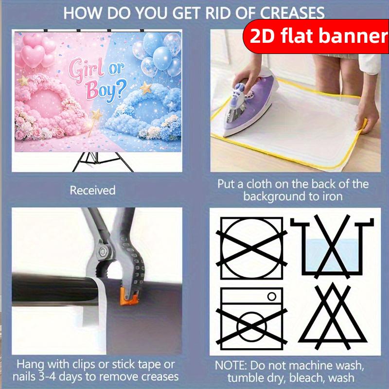 2D flat banner light luxury minimalist style party background decoration banner suitable for gender revealing