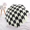 1pc Houndstooth Pattern Automatic Open/Close Umbrella with One-Touch Button, Compact Folding Canopy, Sturdy 8-Rib Windproof Design S43