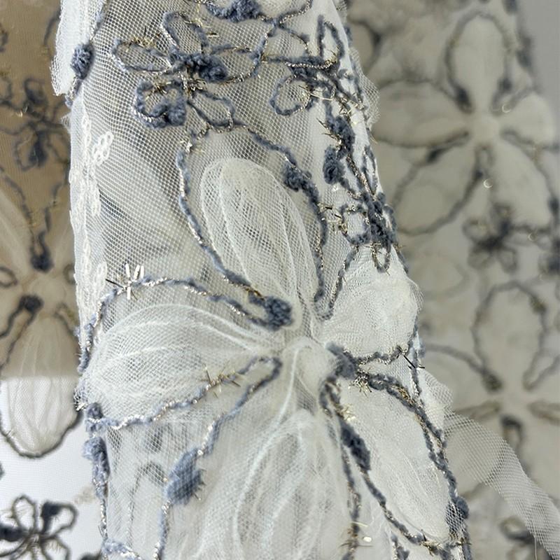 50x150 см Трехмерная Кружевная Сетчатая Вышивка Блестками Ткань Для Костюмов Сделай Сам Свадебное Платье Свадебное Кружево Ткань Товары Для Одежды