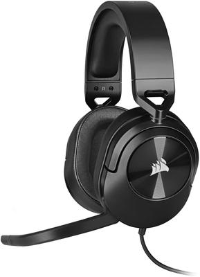 Игровая гарнитура CORSAIR HS55 SURROUND, совместимая с Xbox и сертифицированная Discord, карбон, разъем 3,5 мм, Mac, PS5, PS4, Series, Switch, - -