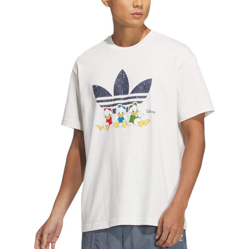 adidas Хлопковая футболка унисекс с графическим принтом Originals X Disney HDL, белая JP1426