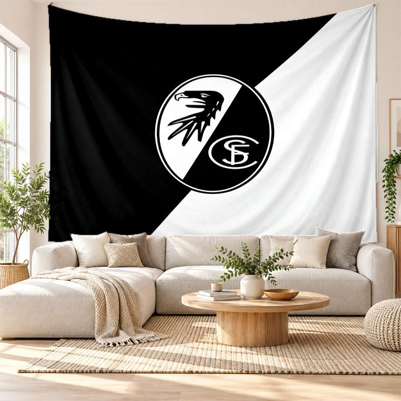 SC Freiburg FC Wall Tapestry, Soft Fabric Wall Hanging, Decorative Backdrop For Bedroom Home Wall Art