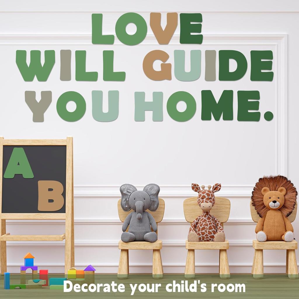 150 PCS Large 7" Bulletin Board Letters Set, Sage Green Eucalyptus Classroom Alphabet Cutout Letter for Bulletin Board Display Home School, A Great