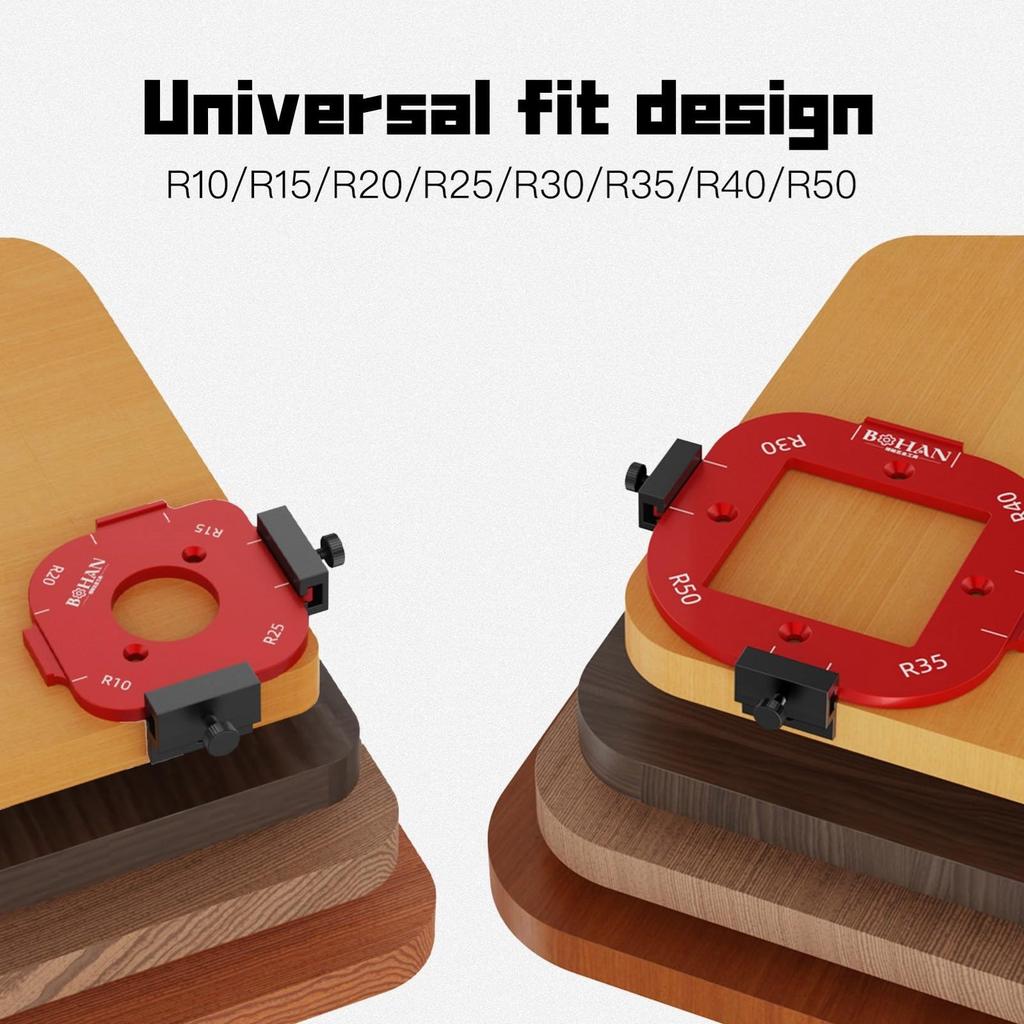 Шаблон радиуса угла фрезера, Шаблон радиуса фрезера, Алюминиевые шаблоны для фрезера для деревообработки, Угловые приспособления для фрезера