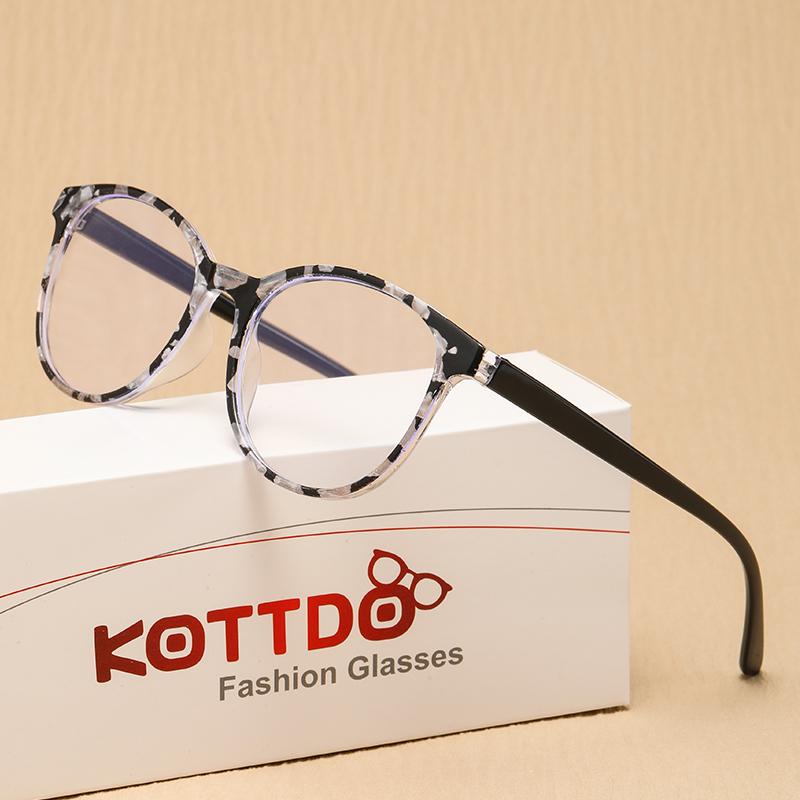 KOTTDO Модные овальные очки для чтения в многоцветном розовом узоре