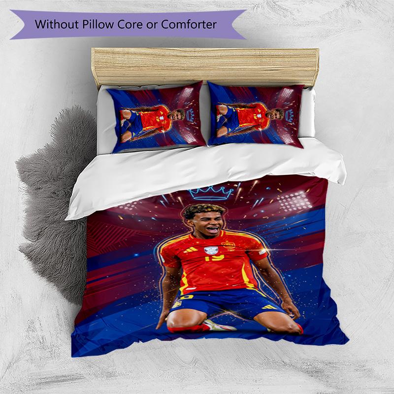 Yamal Printed 3PCS Bedding Set Breathable Duvet Cover with Pillowcases Decorative Bed Linen for Bedroom Home