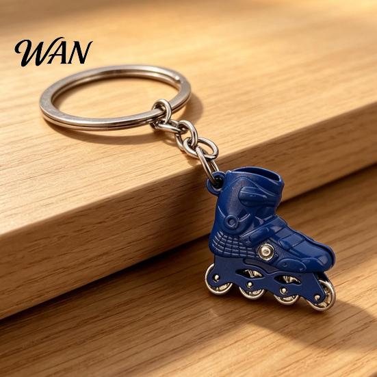 Restored 3D Roller Skate Pendant Zinc Alloy Keychain Pendant, Simulated Shape Gift Key Ring, Multiple Colors Practical Hanging Charm