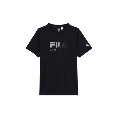Футболка мужская с принтом логотипа American Vintage Fitness, с круглым вырезом, с коротким рукавом, топы, глубокий черный A11M321104BBK