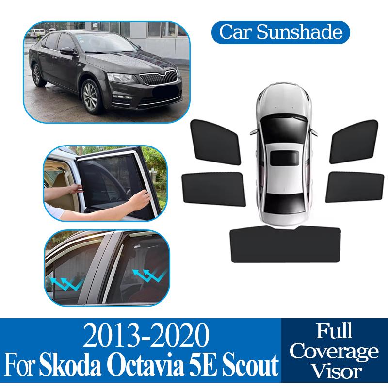 Для Skoda Octavia 5E Scout 2013- Автомобильный Магнитный Чехол Солнцезащитный Козырек на Окно Солнцезащитный Козырек Защита от Солнца Защита Приватности Автозапчасти