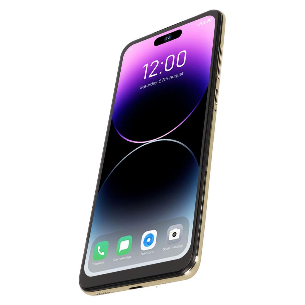 Разблокированный смартфон 6,6 дюйма HD 8 ГБ ОЗУ 128 ГБ ПЗУ 8 Мп и 24 Мп камера Распознавание лиц 4G LTE Ультратонкий мобильный телефон
