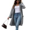 2024 Autumn/Winter V-neck Knitted Cardigan: European & American Women's Loose Solid Color Sweater Fashion.